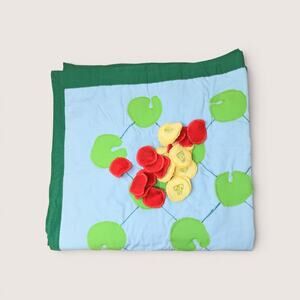 Vintage Handmade Fabric Frog Lilypad Game
